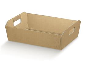 SCAT. CESTA SETA ORO    40X30X12