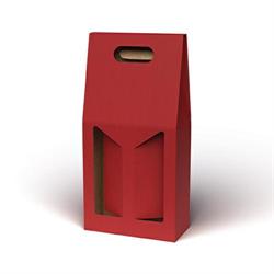 SCAT. 2 BOTTIGLIE ROSSA 18X9X38 C/FINESTRA