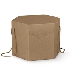 SCAT. ESAGONO C/CORDINI 21X21X21 AVANA