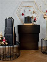 SCAT. ESAGONO C. CORDINI 30X30X24 SETA NERO