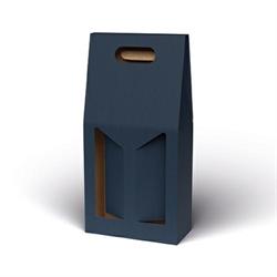 SCAT. 2 BOTTIGLIE BLU   18X9X38 C/FINESTRA