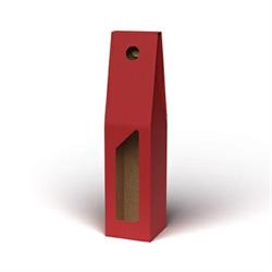 SCAT. 1 BOTTIGLIA ROSSO 9X9X38H. C/FINESTRA