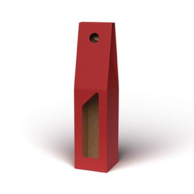 SCAT. 1 BOTTIGLIA ROSSO 9X9X38H. C/FINESTRA