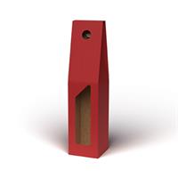 SCAT. 1 BOTTIGLIA ROSSO 9X9X38H. C/FINESTRA