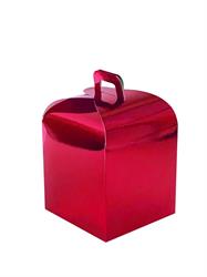 SCAT. PORTAPANETTONE CM.22X22X25H ALTO ROSSO METALL. DA Kg.1