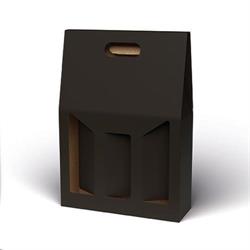 SCAT. 3 BOTTIGLIE NERA  27X9X38 C/FINESTRA