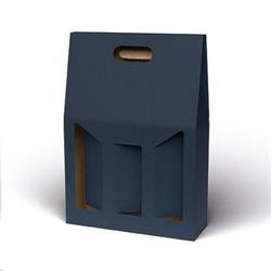 SCAT. 3 BOTTIGLIE BLU   27X9X38 C/FINESTRA