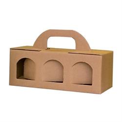 SCAT. PORTA VASI 3 FINESTRE 25X8X9 KRAFT AVANA