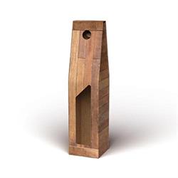 SCAT. 1 BOTTIGLIA EFFETTO TEAK 9X9X38 C/FINESTRA