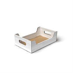 SCAT. CASSETTA EFFETTO  LEGNO TEK BIANCA 42X29X14 STESA