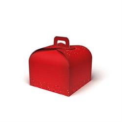 SCAT. PORTAPANETTONE CM.25X25X20H BASSO RED VISCHIO