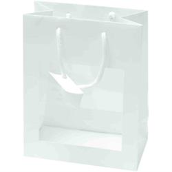 BUSTE CARTA LUSSO BIANCA C/FINESTRA 18X23X10 PZ.10