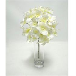 PICK ORTENSIA GLITTER CM. 30 AVORIO