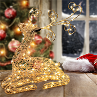 RENNA METALLO LUMINOSA  BRONZO CM.26X29 H. 80 MICROLED