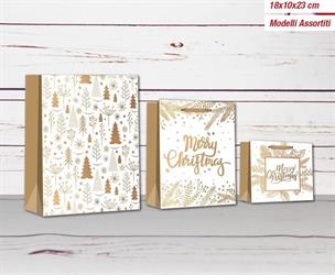 BUSTE CARTA PLAST. NATALE CM.18X23 M.RASO