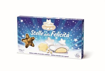 CONFETTI STELLE PERLATE ORO CIOC.BIANCO GR.500