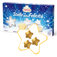 CONFETTI STELLE PERLATE ORO CIOC.BIANCO GR.500