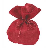 SACCO TELA IUTA C/LACCI CM.23X23 H.35 RED