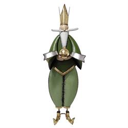 BABBO NATALE VERDE CM.  80 H. IN METALLO