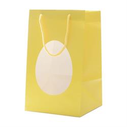 SHOPPER UOVO LUSSO CON  FINESTRA CM.18+18H.30 MIX COLOR