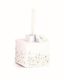 DIFFUSORE POLIRESINA B.CO CON FIORI+SCAT.