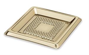 VASSOIO MEDORO QUADRO CM.12X12 ORO