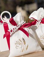 SACCHETTO RASO BIANCO C.COLOMBA GOLD 10X14