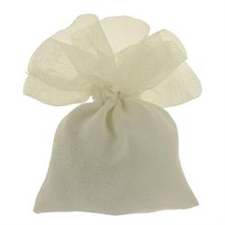 SACCHETTO COTONE CIUFFO 10X13 CREMA PZ.12
