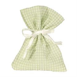 SACCHETTO COTONE QUADRI CM.8 H.10 GREEN PZ.10